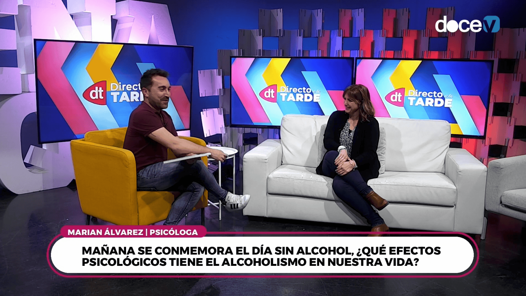 En Directo a la Tarde de DoceTV hablando del Día Mundial sin Alcohol.